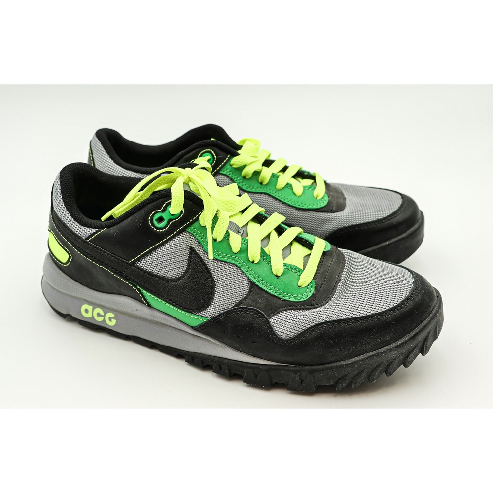 Nike ACG Mens Trail Sneakers Black Green Volt Y2K 343741-001 Size 10
